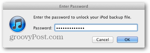 восстановить пароль
