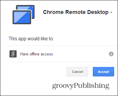 Chrome Remote Desktop PC авторизировать