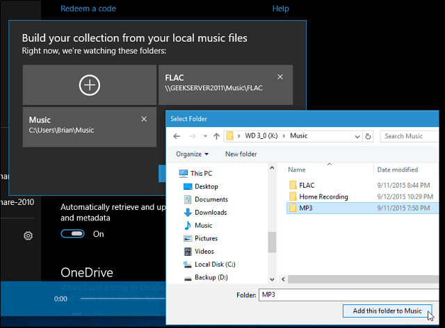 Совет по Windows 10: добавьте свою музыкальную коллекцию в Groove Music