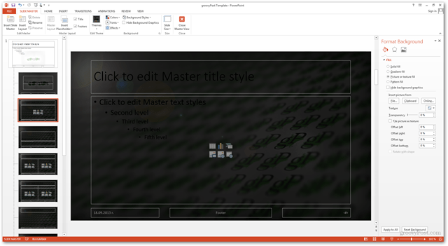 Шаблон Office 2013 Создание Создание индивидуального дизайна Учебник по настройке слайдов POTX Как создать фон