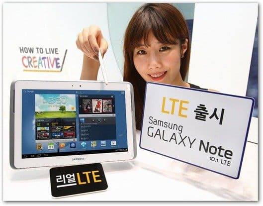 Samsung Galaxy Note 10.1 получает версию LTE, только в Корее