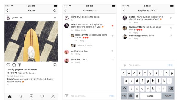 В ближайшие недели Instagram развернет цепочки комментариев на iOS и Android.
