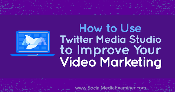 Как использовать Twitter Media Studio для улучшения вашего видеомаркетинга, Дэн Ноултон в Social Media Examiner.