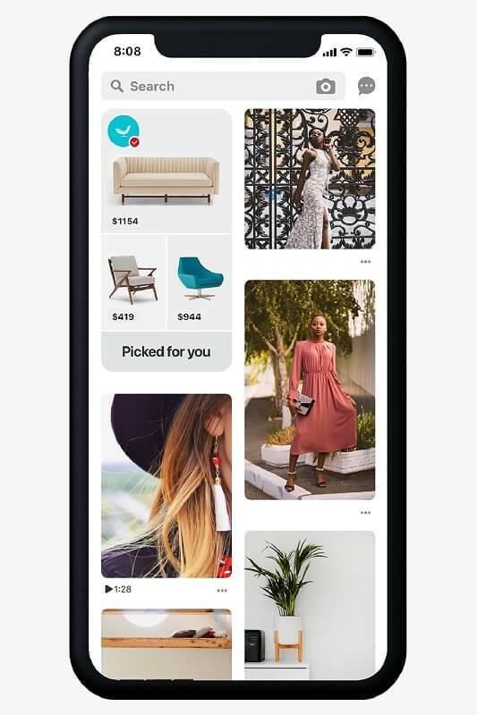 Pinterest представил более специализированные и персонализированные рекомендации по покупкам в домашней ленте с просматриваемыми каталогами и персонализированными центрами идей для покупок.
