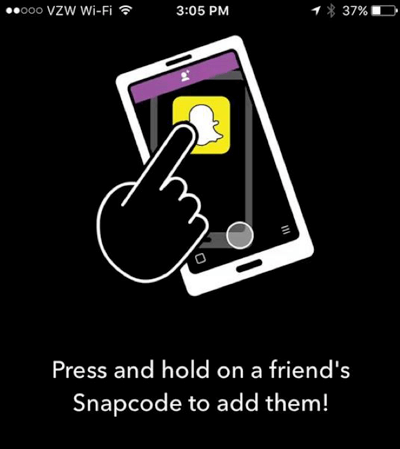 Snapchat добавить по снэпкоду