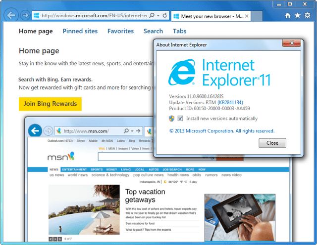 Internet Explorer 11 теперь доступен для Windows 7
