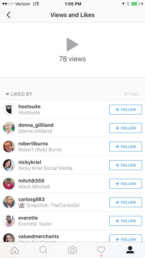 просмотры и лайки видео в instagram