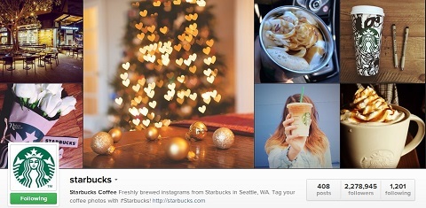 заголовок Instagram Starbucks
