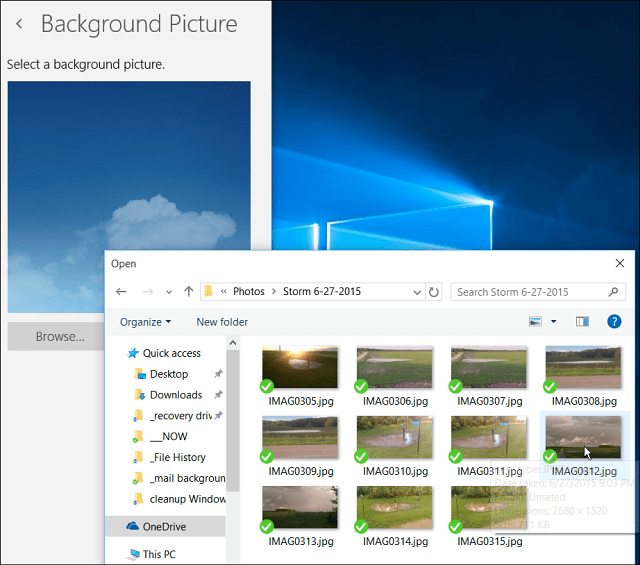Изменить фоновое изображение почты Windows 10 или сделать его пустым
