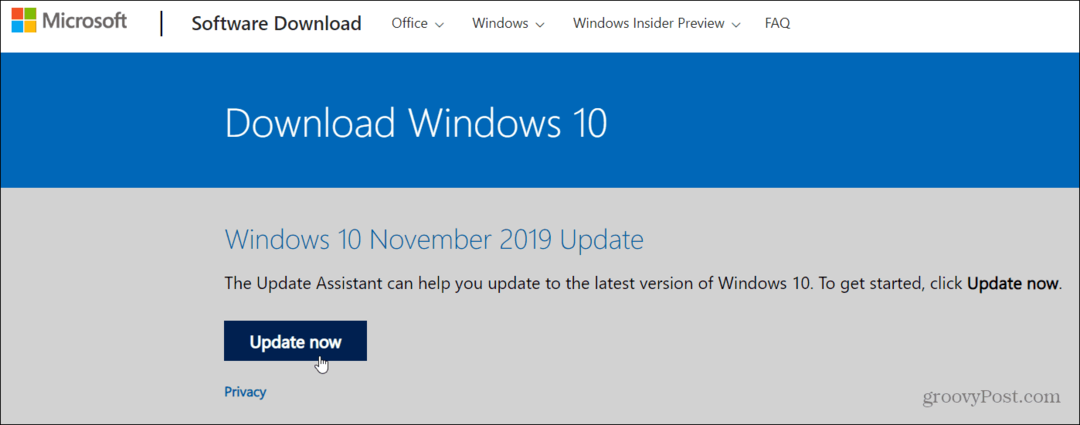 Как установить Windows 10 Версия 1909 Ноябрь 2019 Обновление