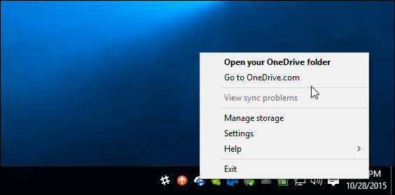 2 Панель задач OneDrive