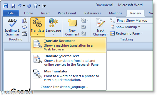 как перевести весь документ Microsoft Word на испанский или любой другой язык