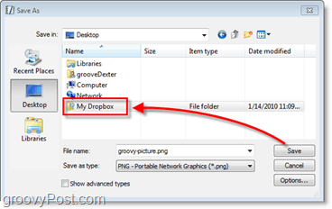 Скриншот Dropbox - автоматически сохраняйте файлы в онлайн-хранилище
