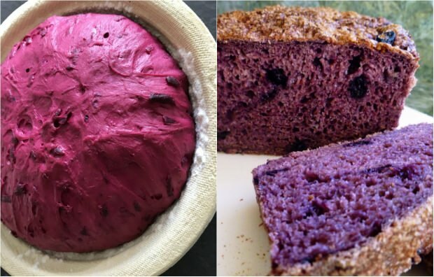 как сделать фиолетовый хлеб