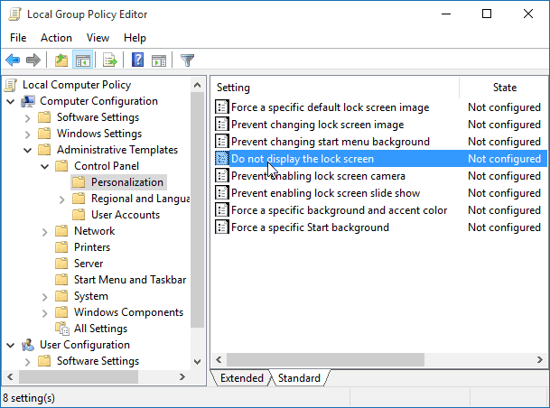 редактор групповой политики Windows 10