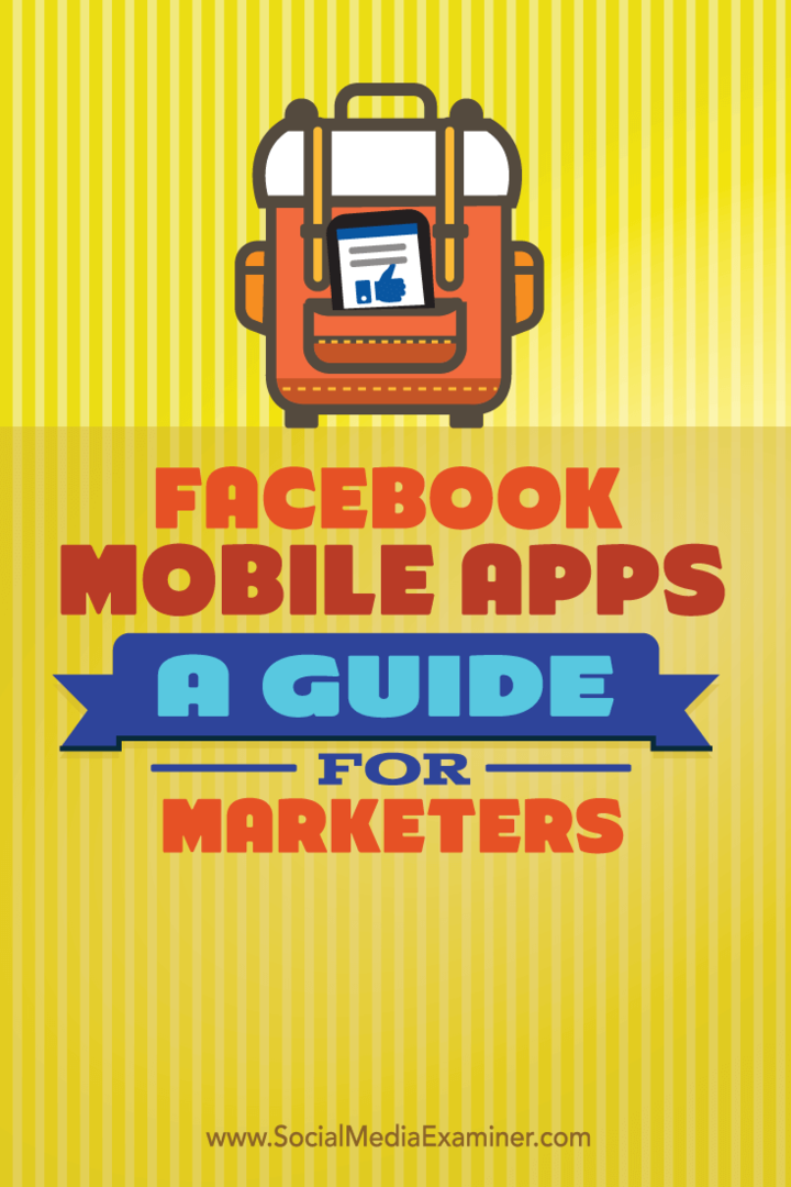Мобильные приложения Facebook: руководство для маркетологов: специалист по социальным сетям