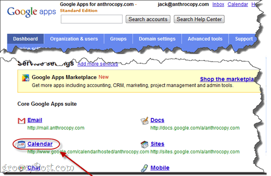 Выявить частный адрес URL календаря Google Apps