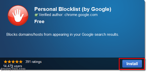Персональный блок-лист Chrome Extension