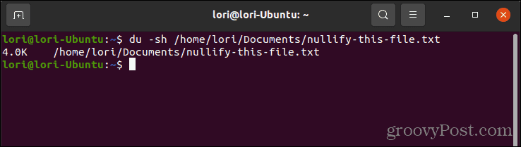 Использование команды du для проверки размера файла в Linux