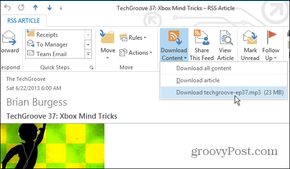 Как подписаться на подкасты в Microsoft Outlook