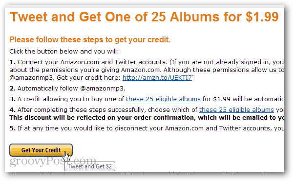 Amazon предлагает $ 7 + скидку на 25 различных MP3-альбомов для твита