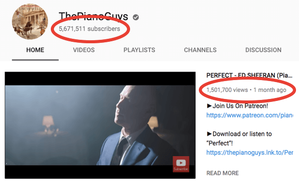 Деррал помог The Piano Guys набрать более 1 миллиона подписчиков на YouTube.