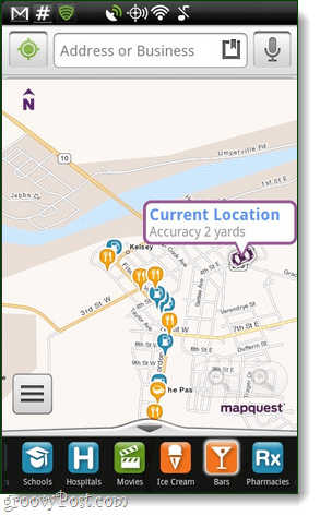 Приложение MapQuest для Android, обзор