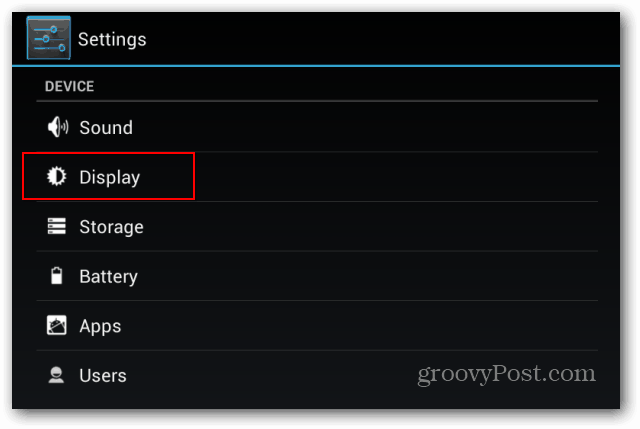 Дисплей настроек экрана блокировки Goggle Nexus 7