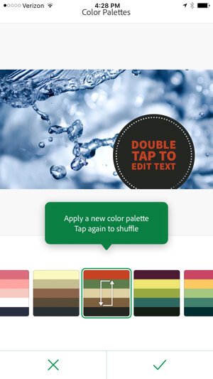 Adobe Post изменить цветовую палитру