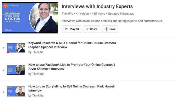 На канале Thinkific на YouTube есть серия интервью с создателями онлайн-курсов.