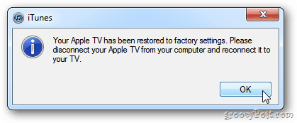 Обновление Apple TV завершено