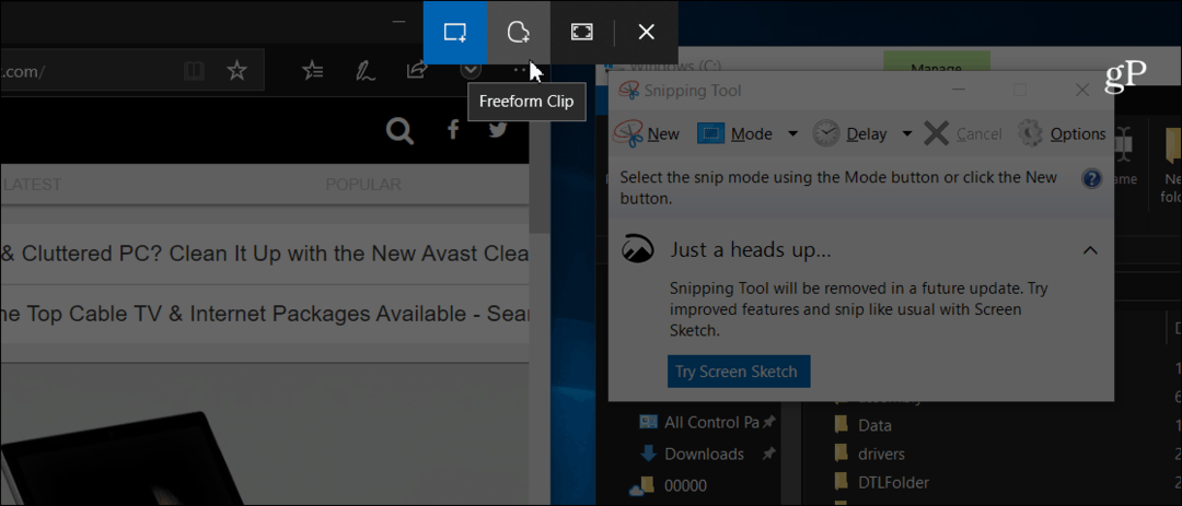 Получайте снимки экрана и комментируйте их с помощью нового инструмента Snip & Sketch в Windows 10