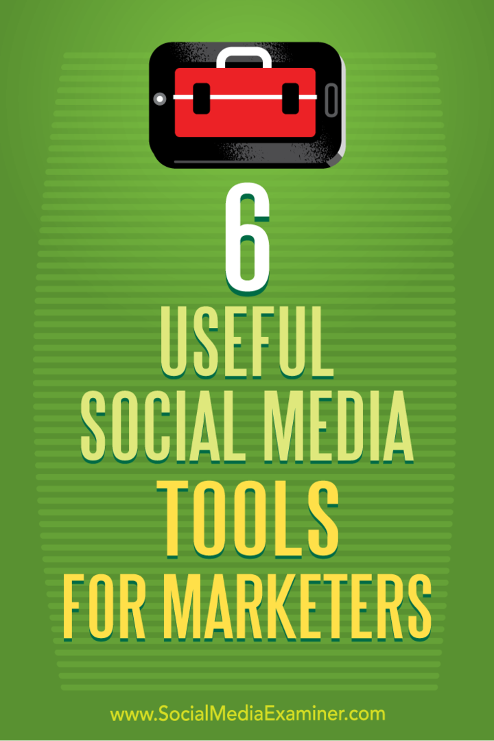 6 полезных инструментов социальных сетей для маркетологов от Аарона Агиуса на сайте Social Media Examiner.