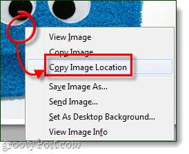 скопировать расположение изображения в Firefox или Chrome
