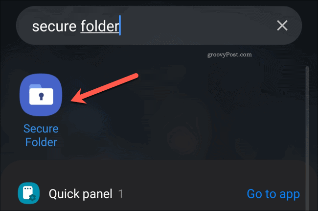 Значок ящика приложения Secure Folder