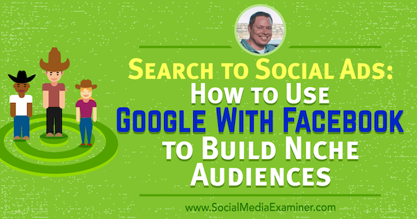 Поиск в социальной рекламе: как использовать Google с Facebook для создания нишевых аудиторий, в которых рассказывается о Шейне Сэмсе в подкасте по маркетингу в социальных сетях.