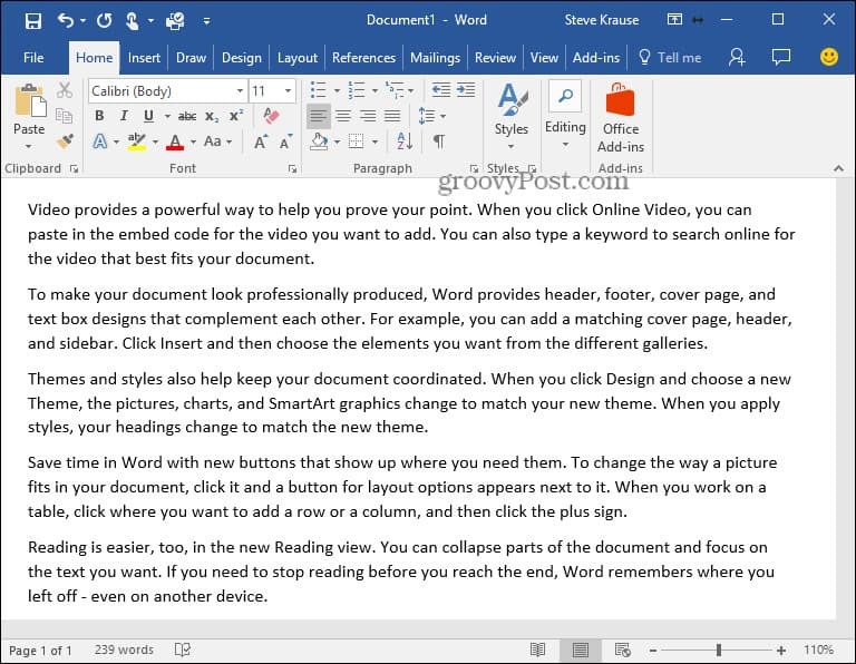 Как вставить текст Lorem Ipsum в Microsoft Word 2010 и 2007