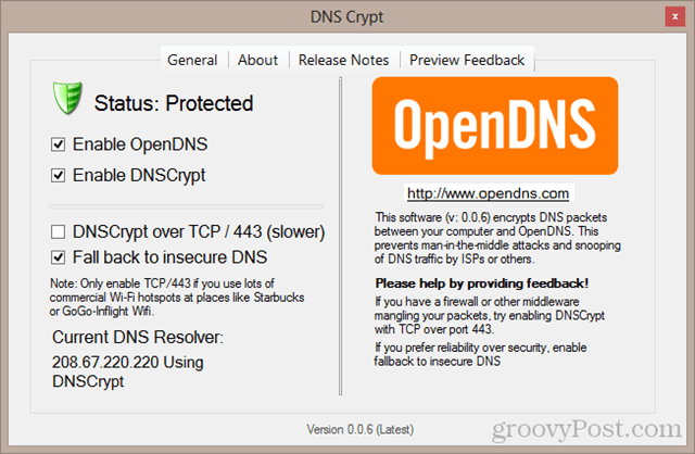 Панель управления DNS Crypt