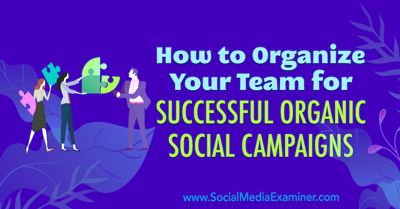 Как организовать свою команду для успешных органических социальных кампаний. Автор: Джанет Шпейер в Social Media Examiner.