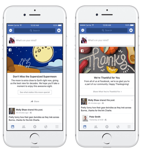 Facebook представил новую маркетинговую программу, чтобы приглашать людей делиться и говорить о событиях и моментах, которые происходят в их сообществах и по всему миру.
