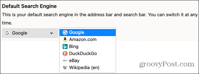 Поисковая система Firefox по умолчанию
