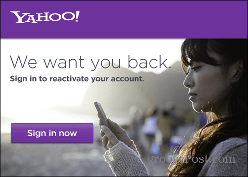Yahoo Mail Reactivate