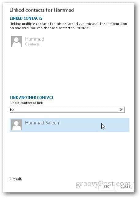 Как объединить несколько контактов в Outlook 2013