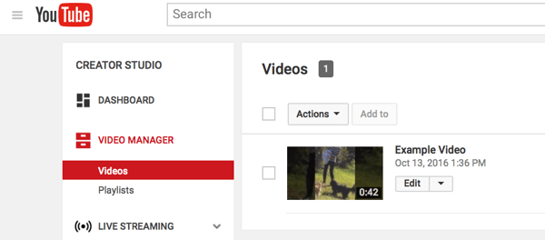 Вы можете найти Менеджер видео в Творческой студии YouTube.