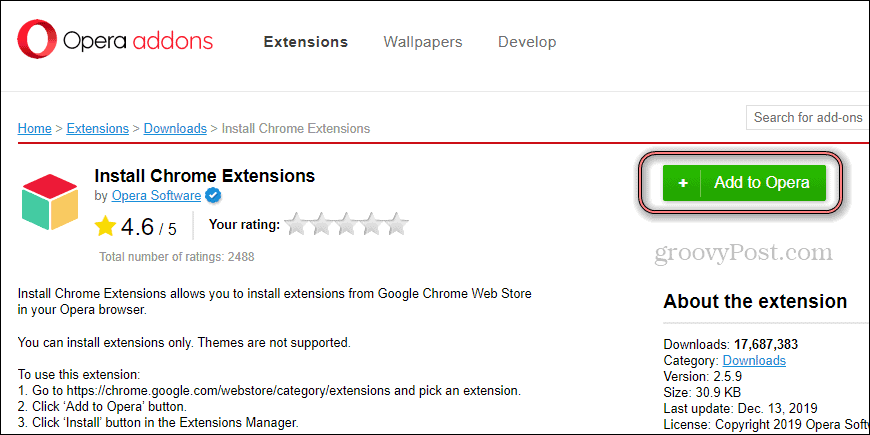 Opera Установить расширение Chrome установить