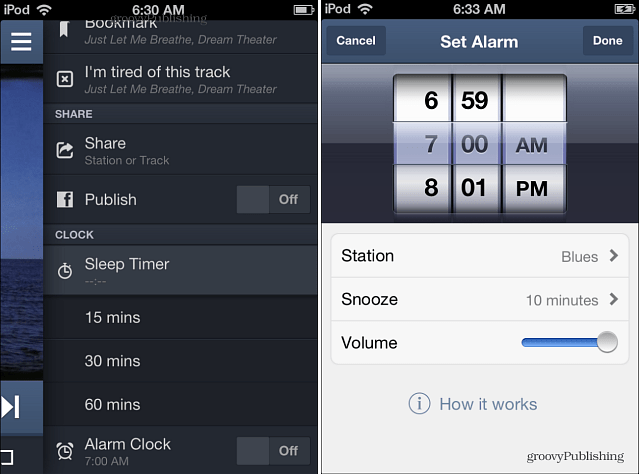 Используйте будильник Pandora на Android и iPhone