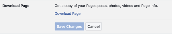 Следуйте инструкциям, чтобы запросить архив вашей страницы Facebook.