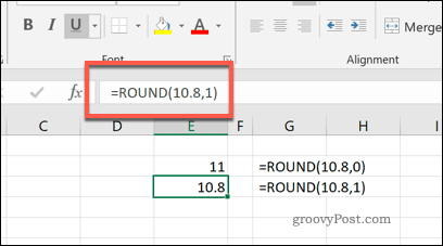 Функция ROUND в Excel