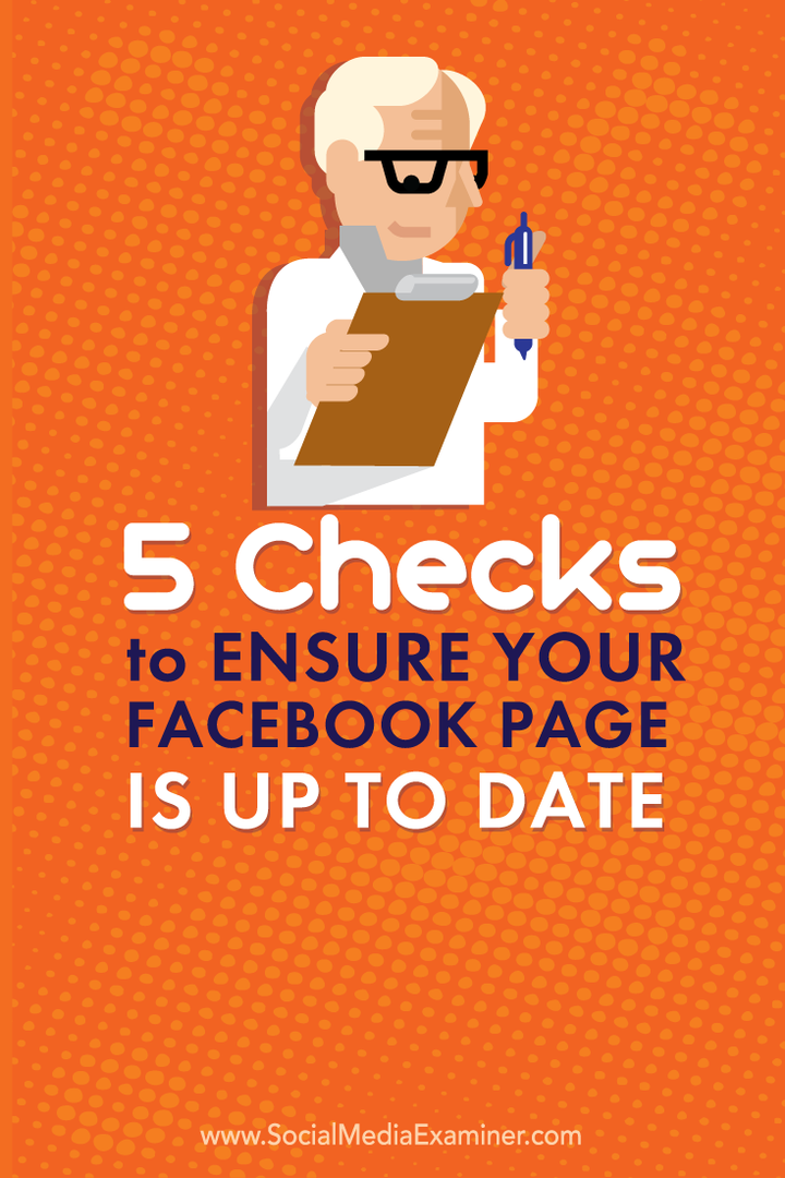 5 проверок, чтобы убедиться, что ваша страница в Facebook обновлена: Social Media Examiner