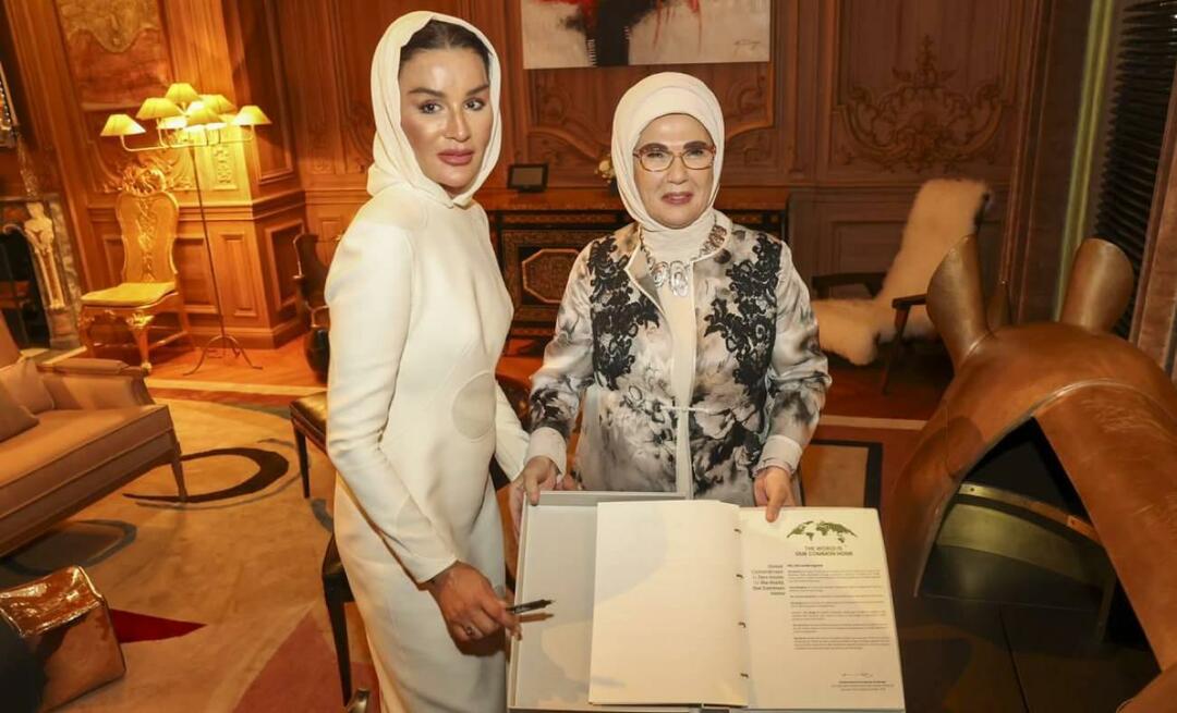 Первая леди Эрдоган встретилась с шейхой Мозой, матерью эмира Катара шейха Аль Тани
